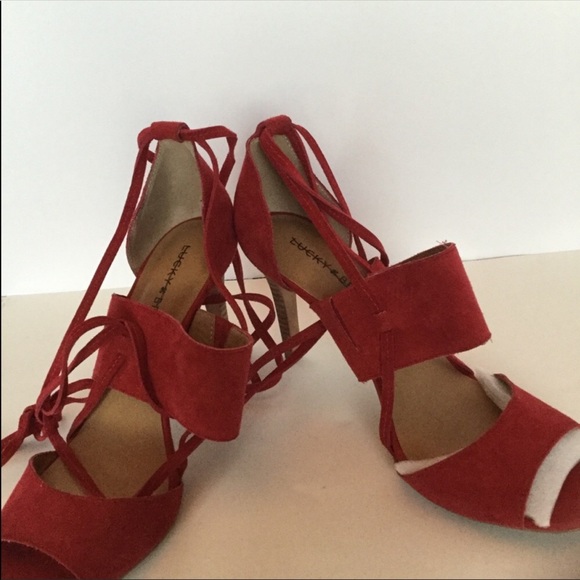 Lucky Brand red suede sandal - Picture 5 of 5